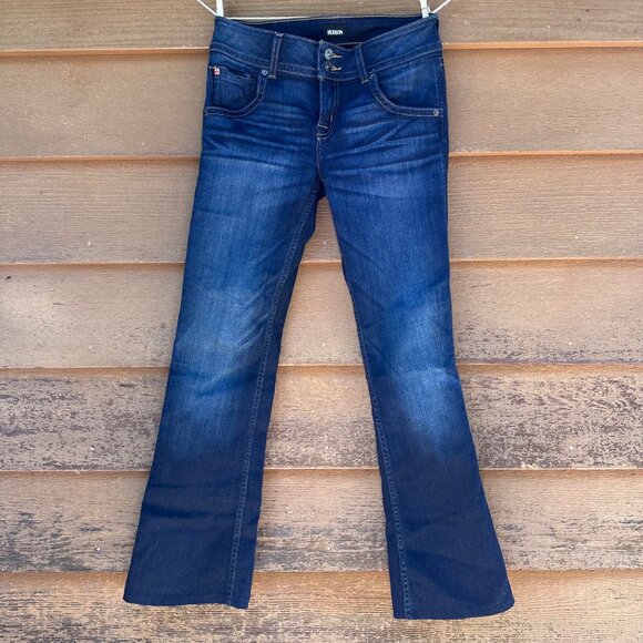 Hudson Womens Bootcut Dark Blue Jeans Size 28 Stretch Denim - Picture 1 of 12